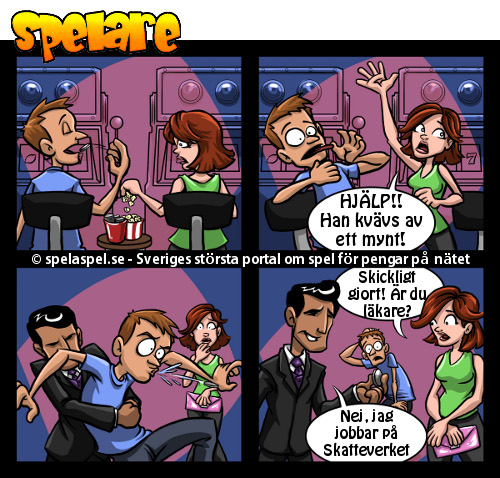 Spelare kvävs av mynt när han spelar slots
