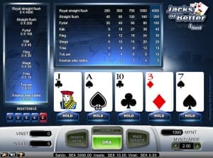 Spela videopoker på nätet
