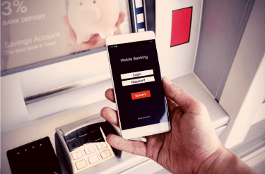 mobil transaktion bankautomat