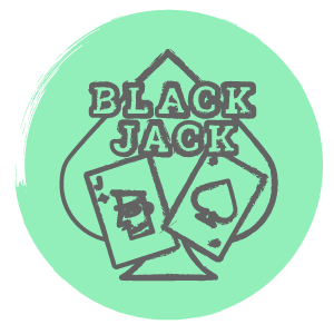 black jack logotyp kortspel