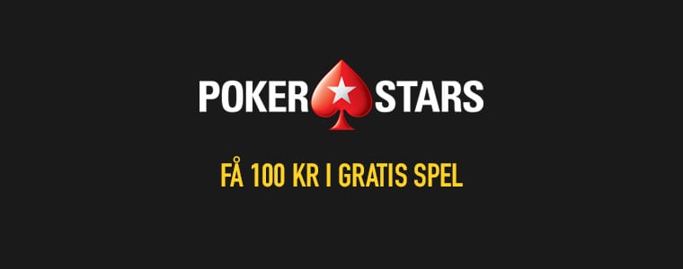 få 100 kr i gratis spel hos pokerstars