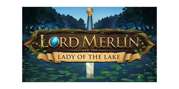 lord merlin and the lady of the lake spel logotyp