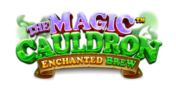The magic cauldron enchanted brew slot logo