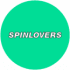 spinlovers logotyp grön cirkel med vit text