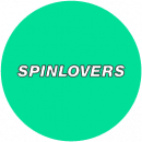 spinlovers logotyp grön cirkel med vit text