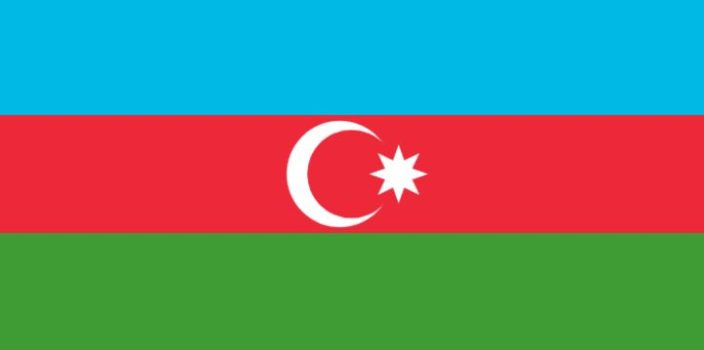 azerbajdzjan flagga