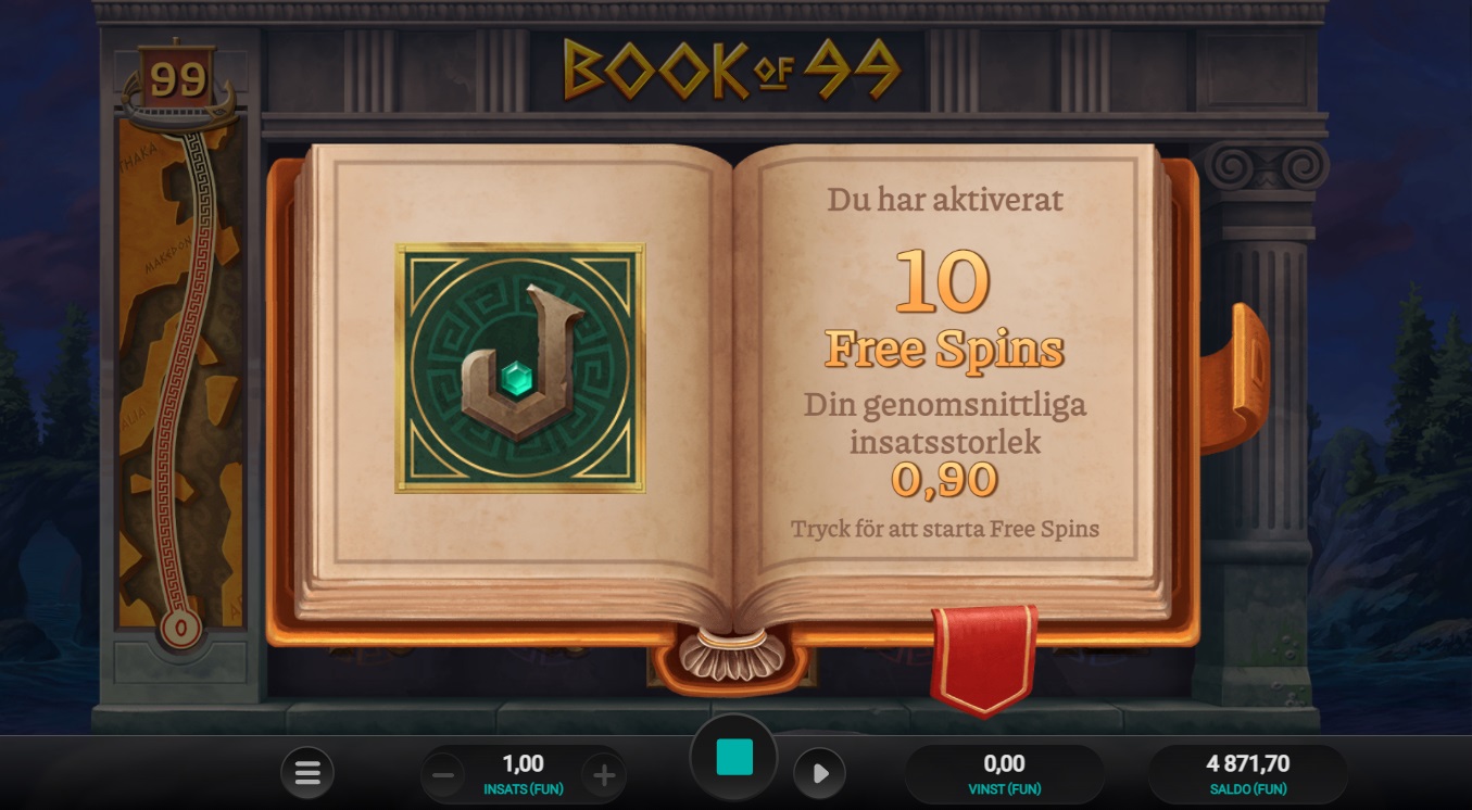 Book of 99 free spins