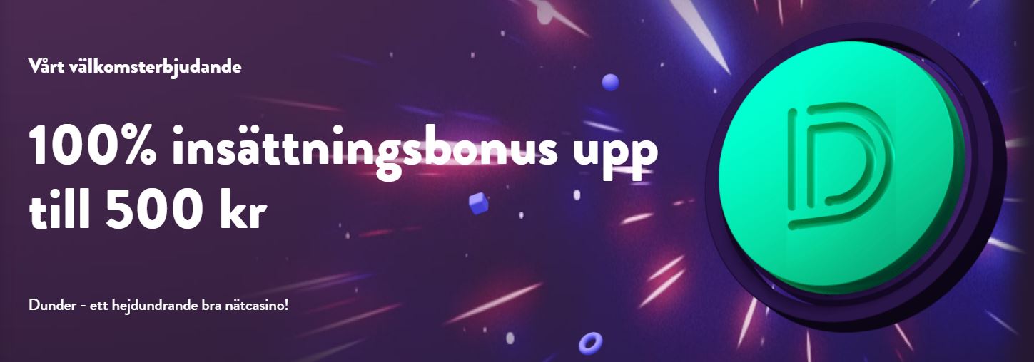 Dunder Casino välkomstbonus