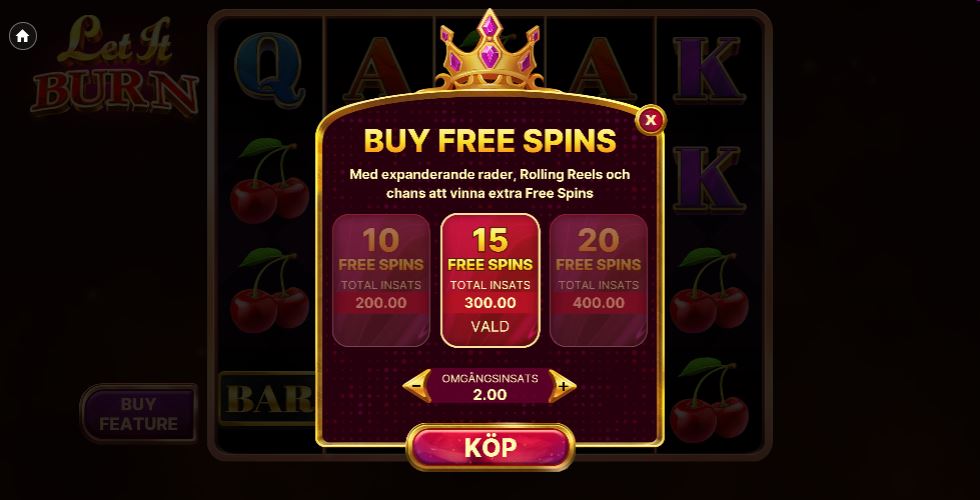 let it burn bonus buy funktionen